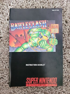 #ad Battleclash Instruction Manual ONLY SNES Super Nintendo Booklet $5.99