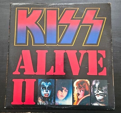 #ad 1977 Kiss Alive II Full Album Double Vinyl 12#x27; NBLP 7076 2 Rare And Tested $64.99