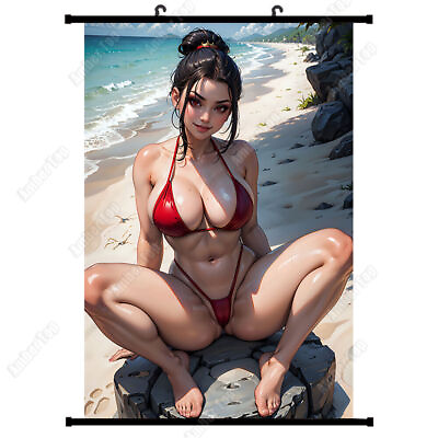 #ad Anime Game Poster Role Azula Seaside Painting Wall Scroll Poster 60x90cm $16.99
