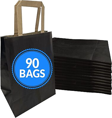 Bags With Handles Grocery Shopping Tote Gift Large Foldable 90 Bags Flat Paper $64.00