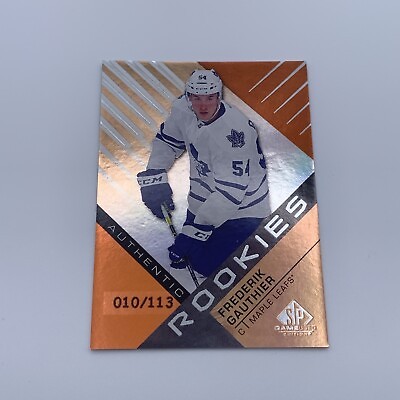 #ad 2016 17 SP Game Used Orange Draft Year #162 Frederic Gauthier RC 113 Leafs $4.00