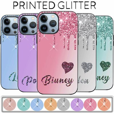 Bling Personalised Name For iPhone 14 Pro Max 13 12 11 SE Phone Soft Case Cover $6.19
