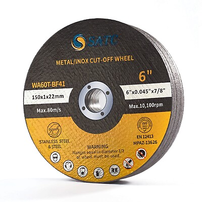 #ad 25 Pack Cut Off Wheels 6quot; Metal amp; Stainless Steel Cutting Disc for Angle Grinder $30.29