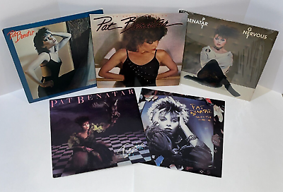 #ad Pat Benatar Vinyl LP Lot In The Heat Of The Night Crimes Of Passion 80s Rock $35.00