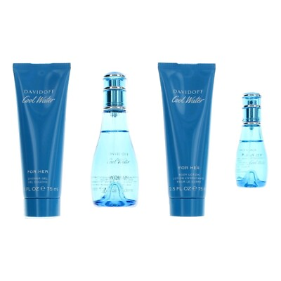 #ad #ad Cool Water by Davidoff 4 Piece Gift Set for Women $32.05