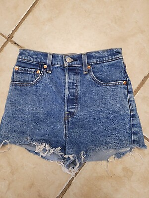 #ad Levis Womens Button Fly Shorts Vintage Ribcage Levis Shorts Womens Denim Shorts $10.00