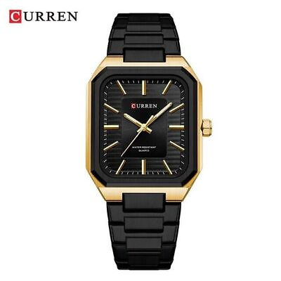 #ad CURREN Men Watch Fashion Luminous Rectangle Wristwatch Business Male Gifts Watch $18.45