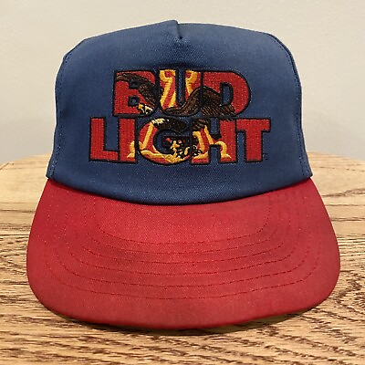 #ad Vintage Bud Light Hat 90s Budweiser Anheuser Busch Snapback Cap Made USA $29.74