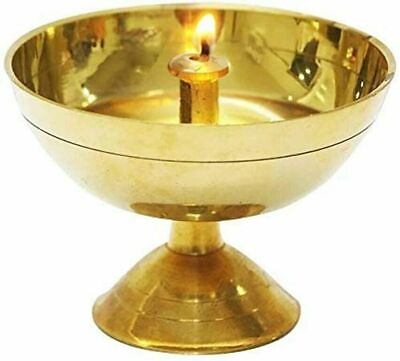 #ad Religious Brass Diya Akhand Diyas Home Temple Puja Prayer Gift Lighting Diwali $11.13