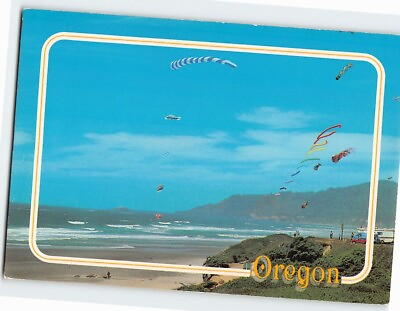 #ad Postcard Summer Day Fun Kite Flying Beverly Beach Oregon USA $9.09