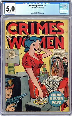 #ad Crimes by Women #9 CGC 5.0 1949 4028274010 $445.00