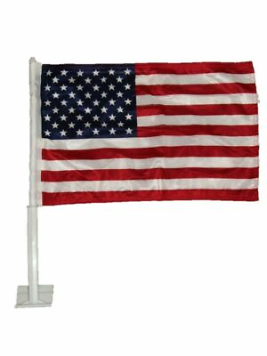 #ad 12x18 USA American Knitted Double Sided Car Window Vehicle 12quot;x18quot; Flag $8.88