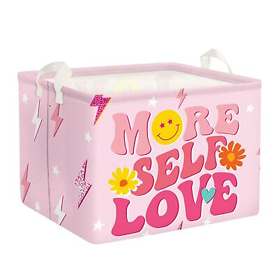 #ad #ad Pink Mothers Day Gift Basket Flower Star Love Preppy Shelf Basket Rectangle C... $27.26