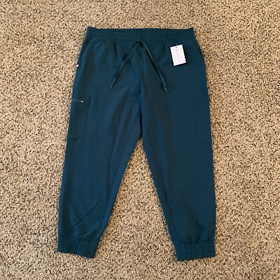 #ad Jaanuu Womens Scrub Pants Green Size XL P Extra Large Petite Jogger Neo Classic $23.99