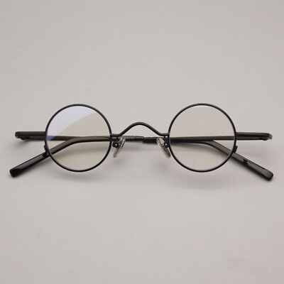 #ad Small Round Eyeglass Frames Men Women Full Rim 35mm Black Glasses Retro Eyewear $23.99
