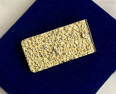 #ad 30g Diamond Cut Gold Nuggets 12k Gold Filled Money Clip Gf Vtg 2” Victorian $108.00