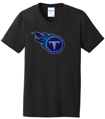 Women#x27;s Tennessee Titans Football Ladies Bling Crew Shirt Tee T Shirt Size S 4XL $24.99