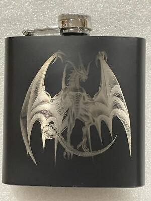 Dragon 6 oz Flask Groomsmen Gift Wedding Gifts Fathers Day Gift $9.95