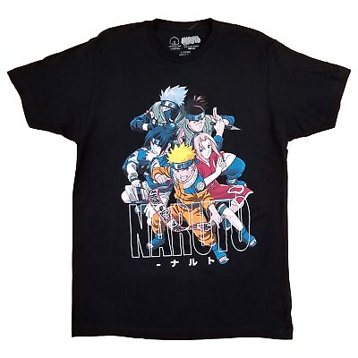 #ad Naruto Mens amp; Big Mens Black Team 7 Graphic Tee Short Sleeve T Shirt $19.99