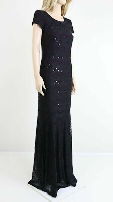 #ad Gina Bacconi Women#x27;s Black Embellished Cocktail Maxi Party Wedding Dress 12 40 GBP 79.99