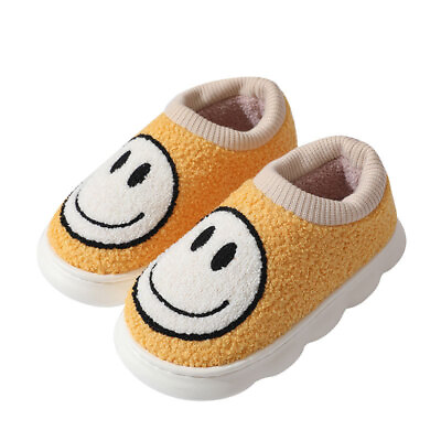 #ad Women#x27;s Retro Smiley Face Slippers Comfy Memory Foam Slip On House Shoes Indoor $18.99