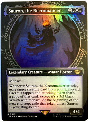 #ad MTG Sauron the Necromancer *SHOWCASE FOIL* The Lord of the Rings 0310 NM $5.50