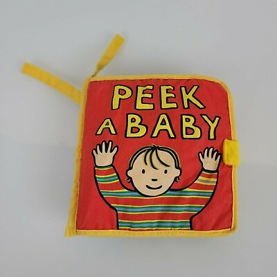 #ad Jellycat baby fabric sensory peek a baby book First Soft Cloth Toy $13.20