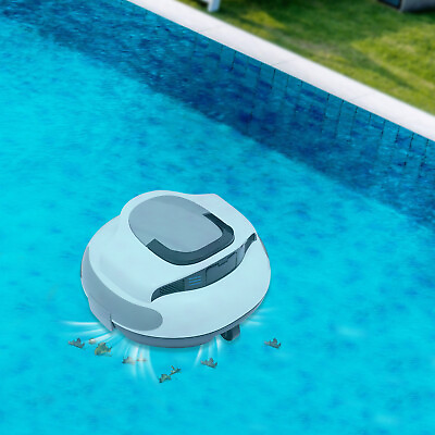 #ad Smart Automatic Cordless Pool Cleaning Robotic Vacuum Above Ground Pool Cleaner $189.16