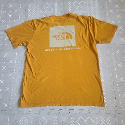 #ad The North Face Shirt Men#x27;s Medium Tan Solid Short Sleeve Never Stop Exploring $10.00