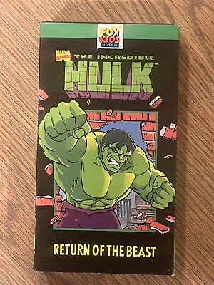 #ad Incredible Hulk: Return of the Beast VHS 2002 Animated Fox Kids Marvel $5.00