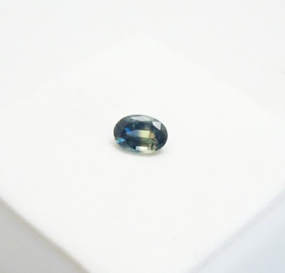 #ad Tri Color Sapphire Blue Green Yellow Oval 0.60ct 6x4mm Sapphire Loose Gemstone $163.79