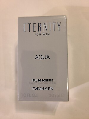 #ad Eternity Aqua Cologne By Calvin Klein Eau De Toilette Spray 1oz 30ml For Men $25.70