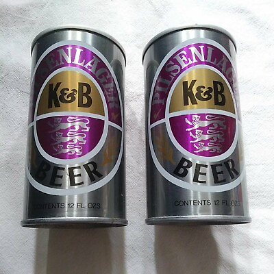 #ad 2 Kamp;B KB Pilsenlager EMPTY Beer Cans Royal Brewing New Co. New Orleans LA $6.99