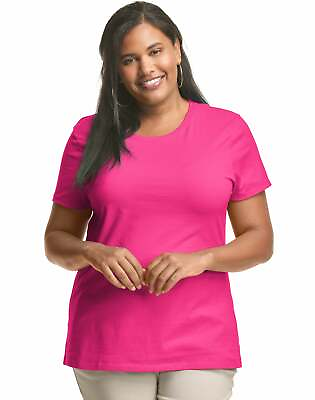#ad Just My Size T Shirt Cotton Jersey Short Sleeve Crewneck Women#x27;s Tee Plus Size $11.34