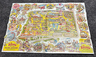 #ad Vintage Amusement Theme Park SOUVENIR Cartoon Map quot;KNOTT#x27;S BERRY FARMquot; $200.00