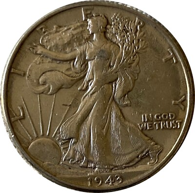 #ad #ad 1943 Silver Walking Liberty Half Dollar Grading VF XF 90% Silver $16.75