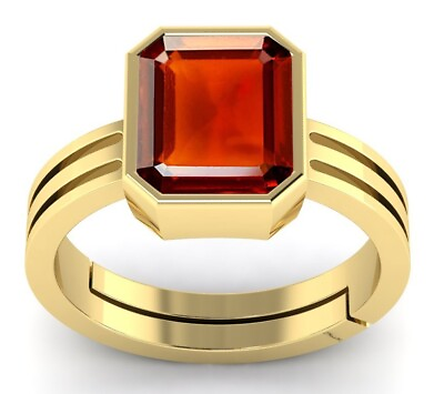 #ad Gomed Ring 3.00 Carat Natural and Hessonite Garnet Gold Pleted Ring Women $45.00