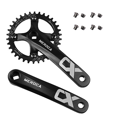 #ad MTB Crankset Square Taper with 32 34 36 38T Chainring Set 104BCD Narrow Wide $25.99