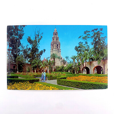 #ad Postcard California San Diego CA Tower Balboa Park 1970s Chrome Unposted $1.00