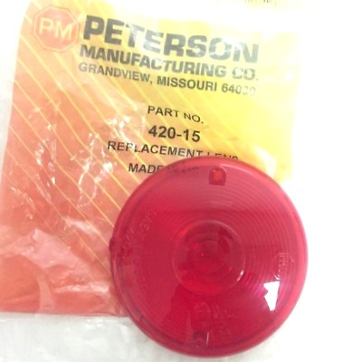 #ad PETERSON 420 15 RED REPLACEMENT LENS... STOP TURN TAIL $7.49