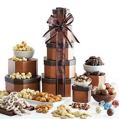 #ad Gourmet Chocolate Food Gift Basket Snack Gifts For Christmas Families College $50.99