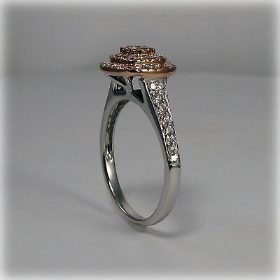 #ad 14ct White Gold Diamond Cluster Ring 0.40ct size K Edinburgh hallmark GBP 410.00
