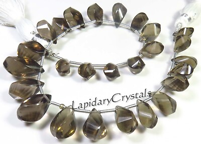 #ad Natural Smoky Brown Quartz Twisted Teardrop Faceted Gems Beads 10 16m DIY LC 582 $19.59