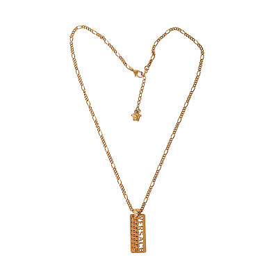 #ad Versace Unisex Gold Color Metal Chain Necklace Pendant $249.99