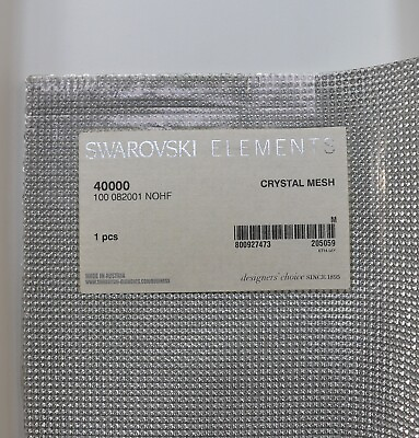 #ad Swarovski Crystal Mesh Standard Sheet in Crystal 40000 500x200mm from Austria $285.00