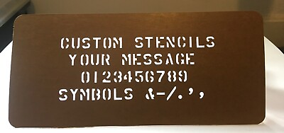 #ad Custom Stencils 7 16quot; letters numbers and or symbols $4.75