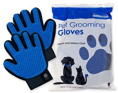 #ad Upgraded Pet Shedding Mitts Dog Cat amp; Horse Hair Remover Grooming Gloves Pair $9.49