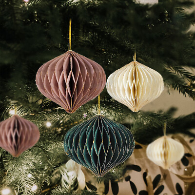 #ad Christmas Lantern Hanging Ornaments Honeycomb Paper Ball Party Xmas DIY Home AU $1.59