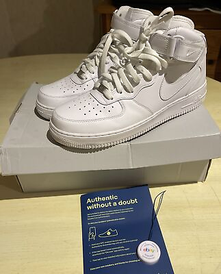 #ad Nike Air Force 1 Mid #x27;07 White CW2289 111 Mens Size 11 Triple White NICE $48.74