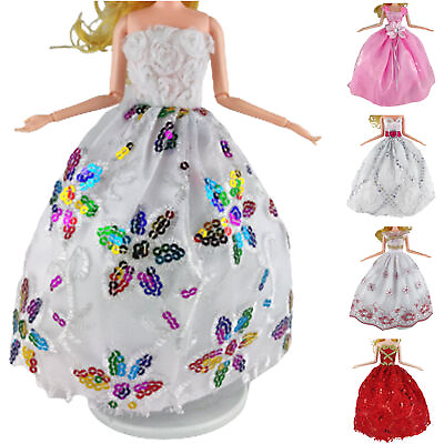 #ad Doll Princess Dress Portable Soft Beautiful Girl Doll Wedding Dress Fabric $7.40